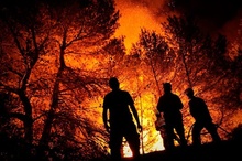 Пожарные пытаются справиться с огнем в Ла Торре де ле Макан, Испания. фото 7