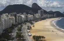 Пустой пляж Копакабана в Рио-де-Жанейро в воскресенье.  Рио-де-Жанейро, 22 марта ©Wagner Meier/Getty Images фото 2