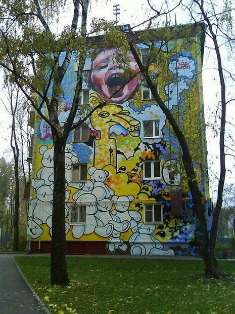 Граффити на домах: Москва vs. Нью-Йорк
