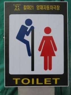 Туалетные указатели разных стран