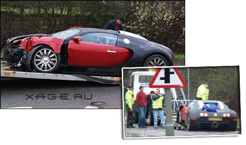 первый разбитый Bugatti Veyron