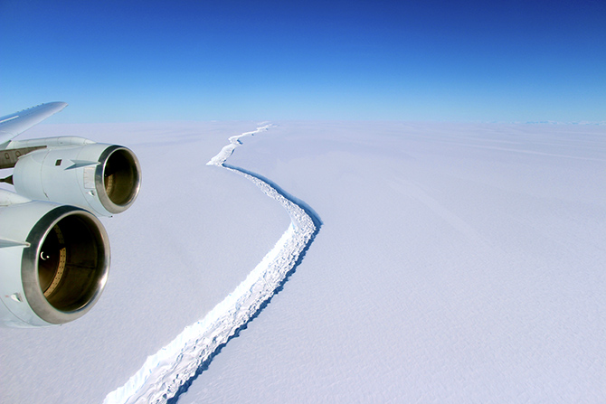 Как глобальное потепление повлияло на шельфовый ледник Ларсена