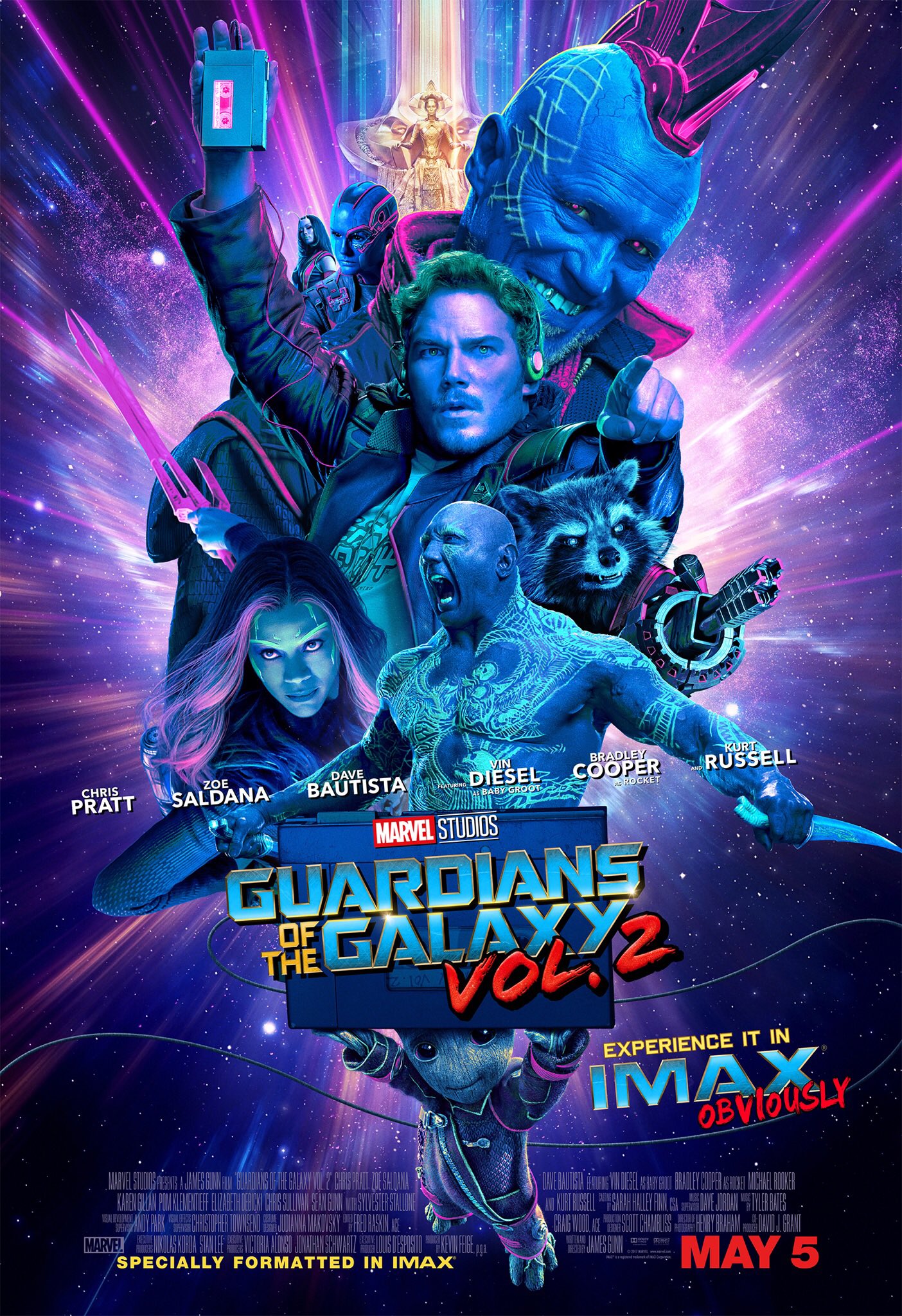 Джеймс Ганн поделился IMAX-постером второго тома «Стражей Галактики»