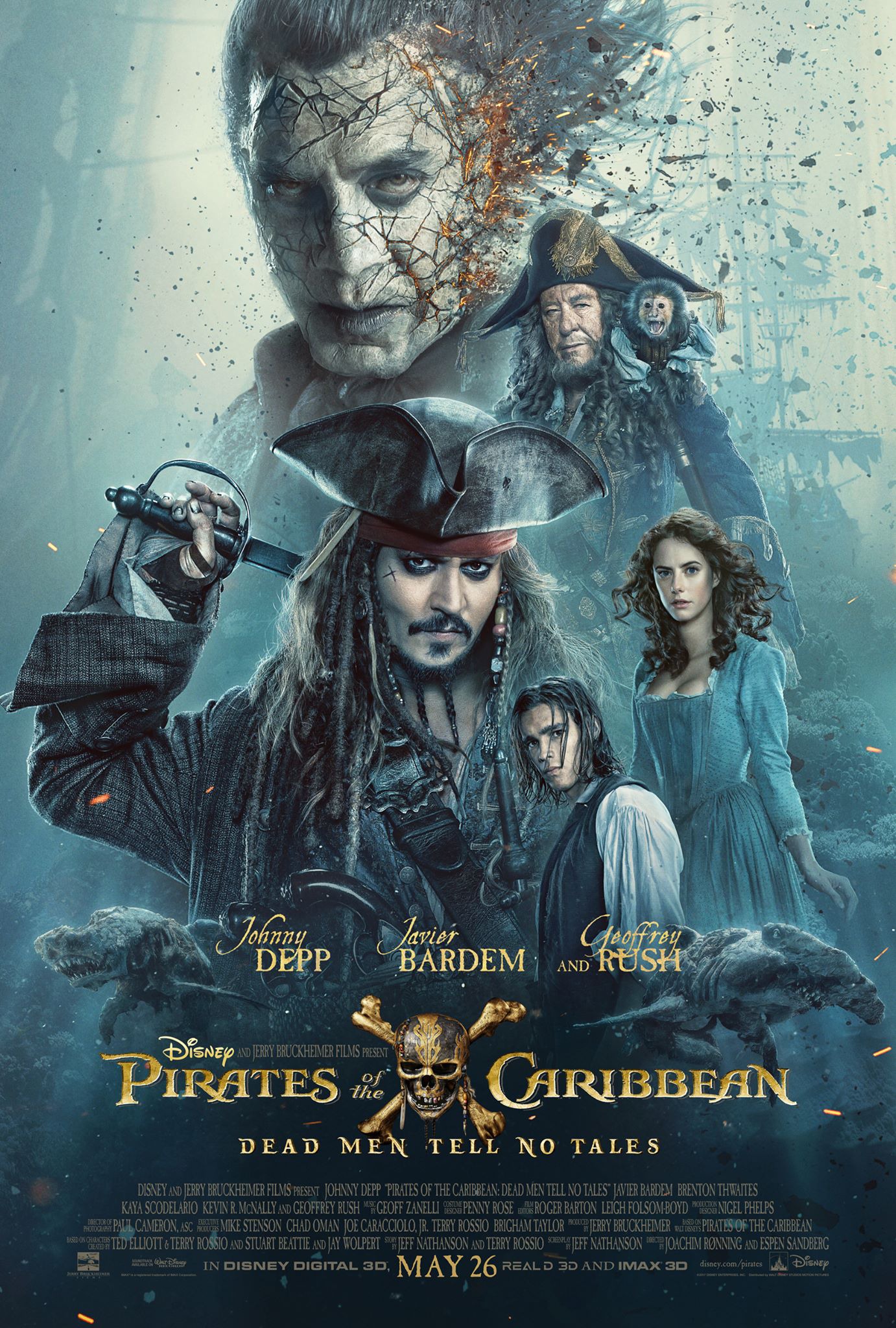 Капитан Джек Воробей на новом постере «Пиратов Карибского моря»