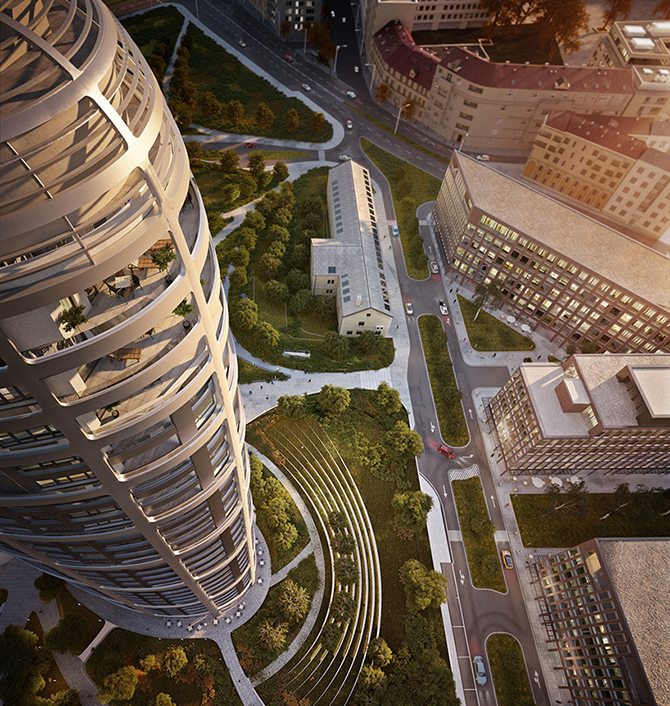 Zaha Hadid Architects раскрыла план «Небесного парка» для Братиславы
