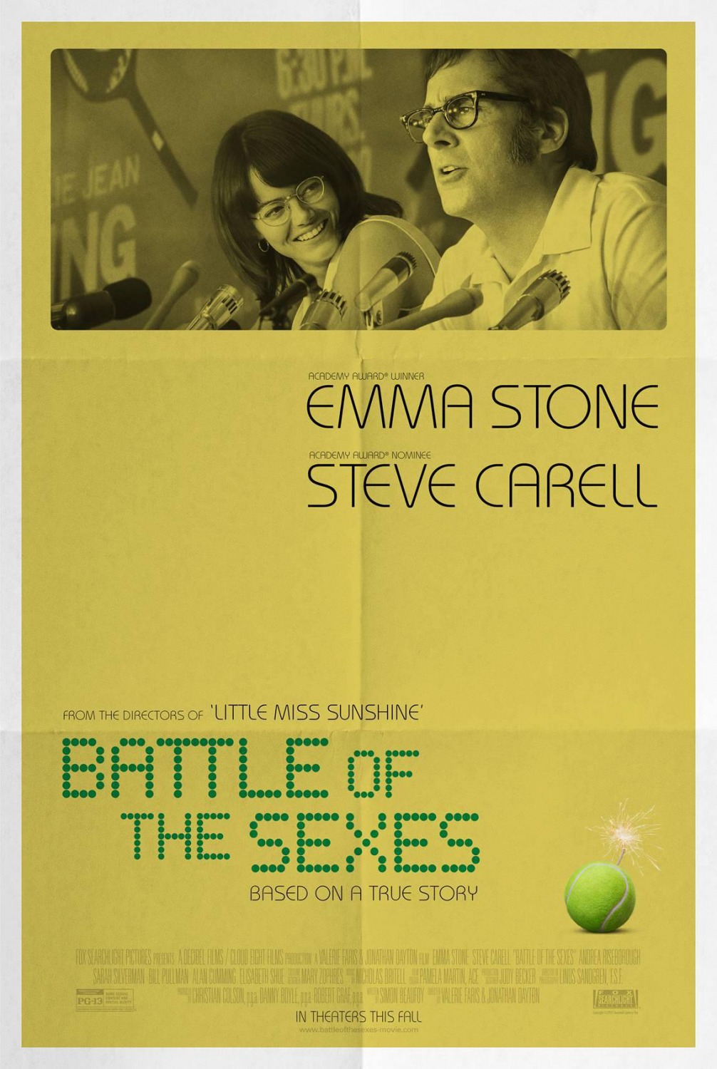 «Битва полов» со Стивом Кэреллом и Эммой Стоун обзавелась винтажным постером